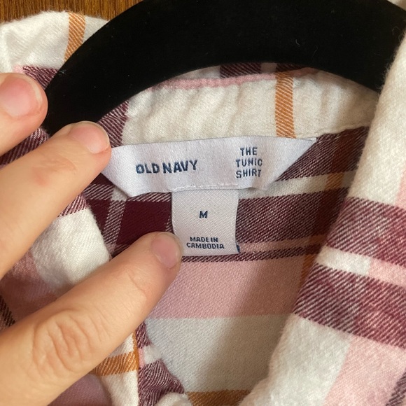 Old Navy Pink and Yellow The Tunic Shirt - Picture 2 of 2